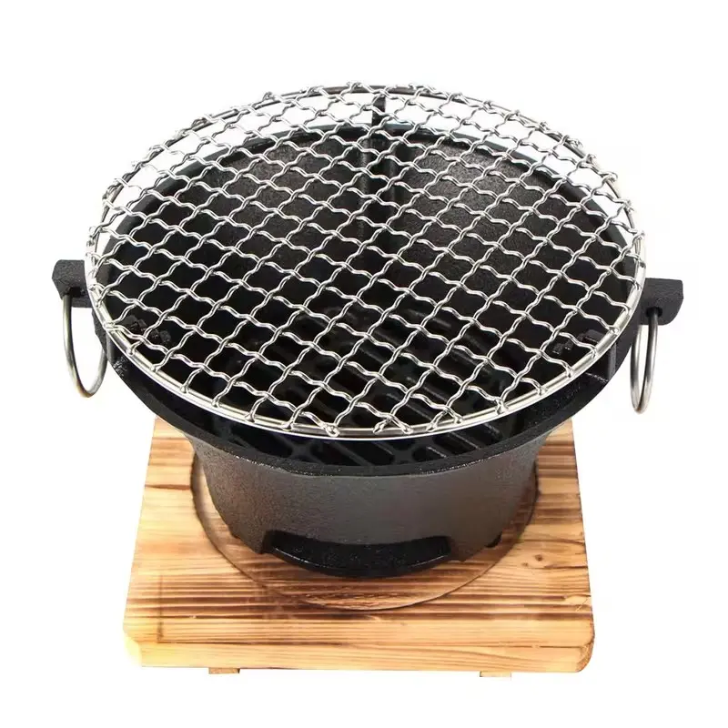 Portable Cast Iron Charcoal Stove for Tea Making, BBQ, Indoor Heating, Camping, Ideal for Grilling and Warming