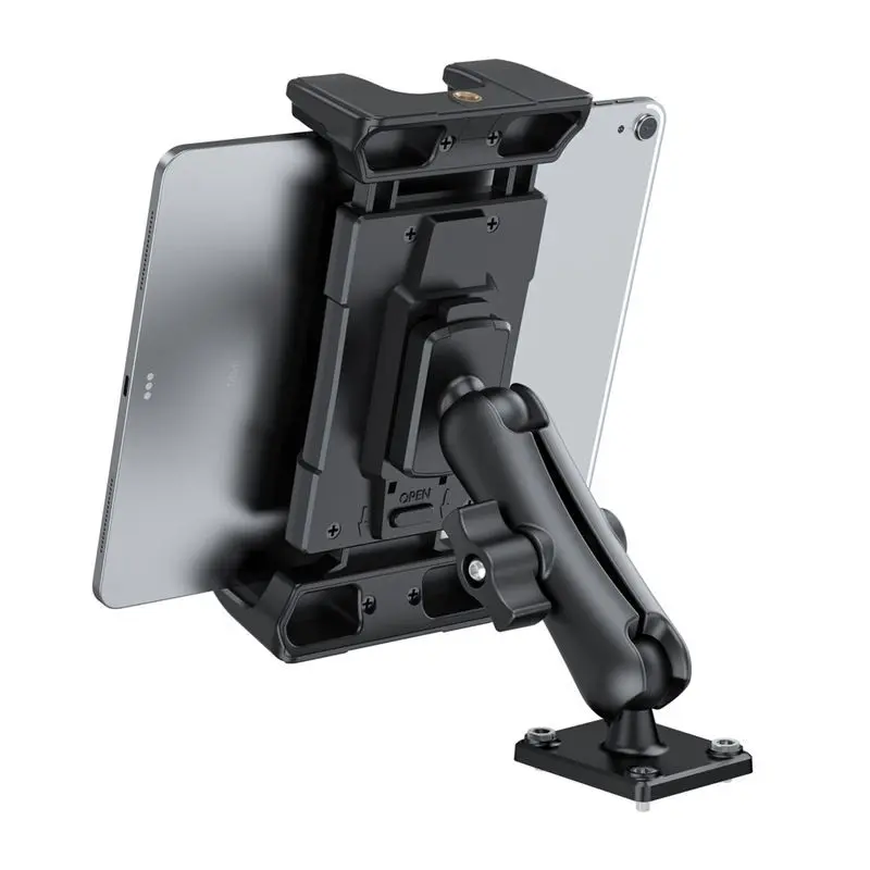 Car Tablet Mount Base, Adjustable Holder, Compatible with 4-14 Inch Tablets, Ideal for Trucks and Business Vehicles, Desktop Wall Installation