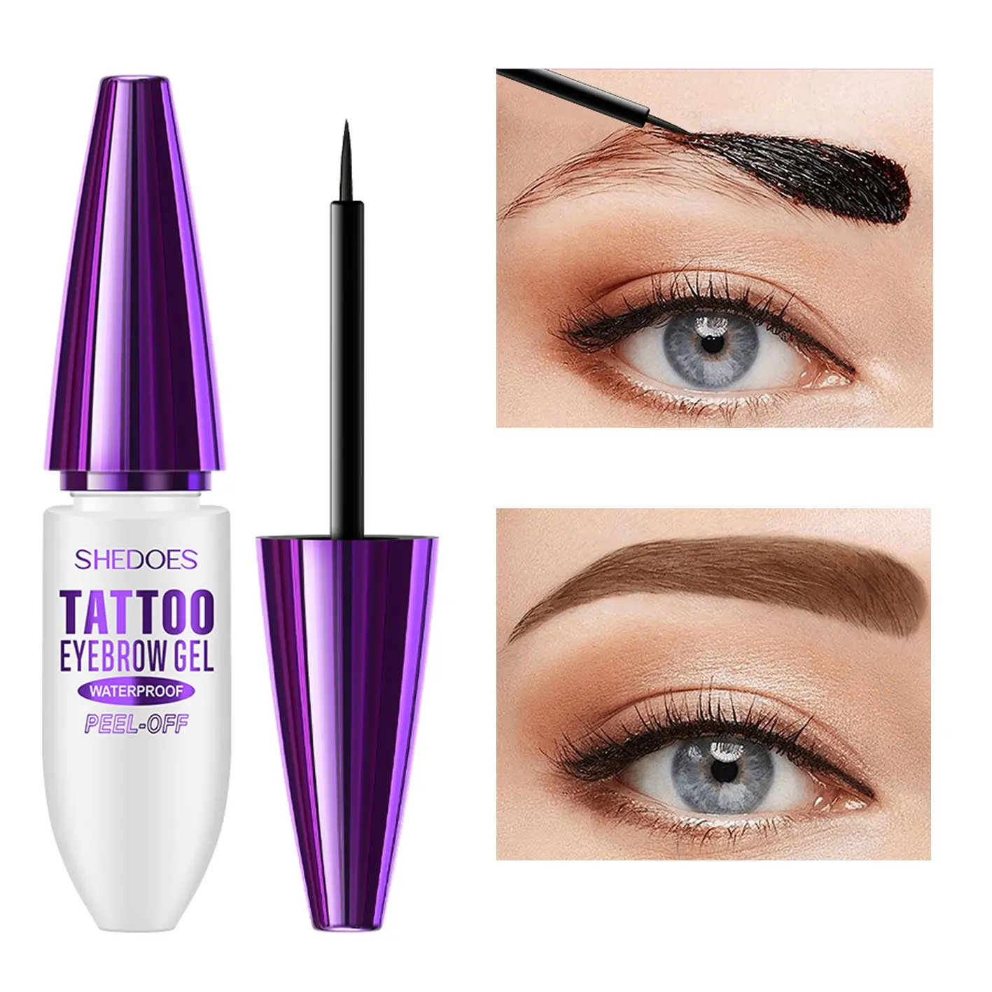 Long-Lasting Eyebrow Gel Pencil, Natural Look, Waterproof, Easy Application, Fade Resistant, Smooth Texture, Perfect for Beginners, Brow Definer
