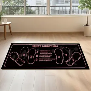 Squat mat, sports fitness yoga mat, Pilates exercise mat, suitable for men and women squat, leg, abdominal training mat, for home and gym Yoga Equipment Reversible Mats