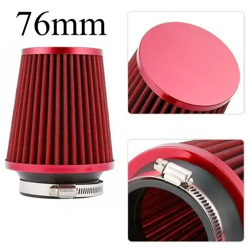 3-Inch Car Air Filter, Automotive High-Flow Intake Mushroom Head Filter, Engine Performance Accessory, Universal Fit for Most Models, Auto Parts