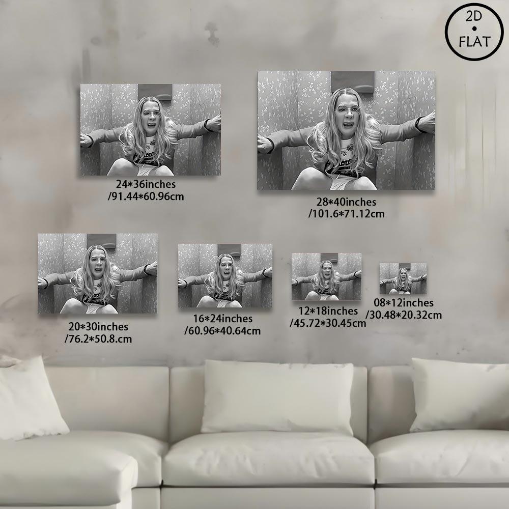 Modern Black and White Comedy Movie Poster Canvas Wall Art with Wooden Frame Vintage Hollywood Glamour Indoor Living Room Dorm Bathroom Decor