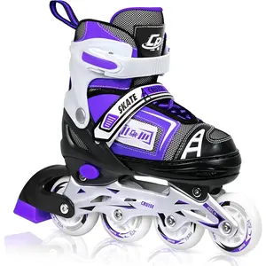 Adjustable Inline Skates for Kids, Teens, and Adults – ABEC-7 Bearings, PU Wheels, Comfortable Fit, for Indoor and Outdoor Skating