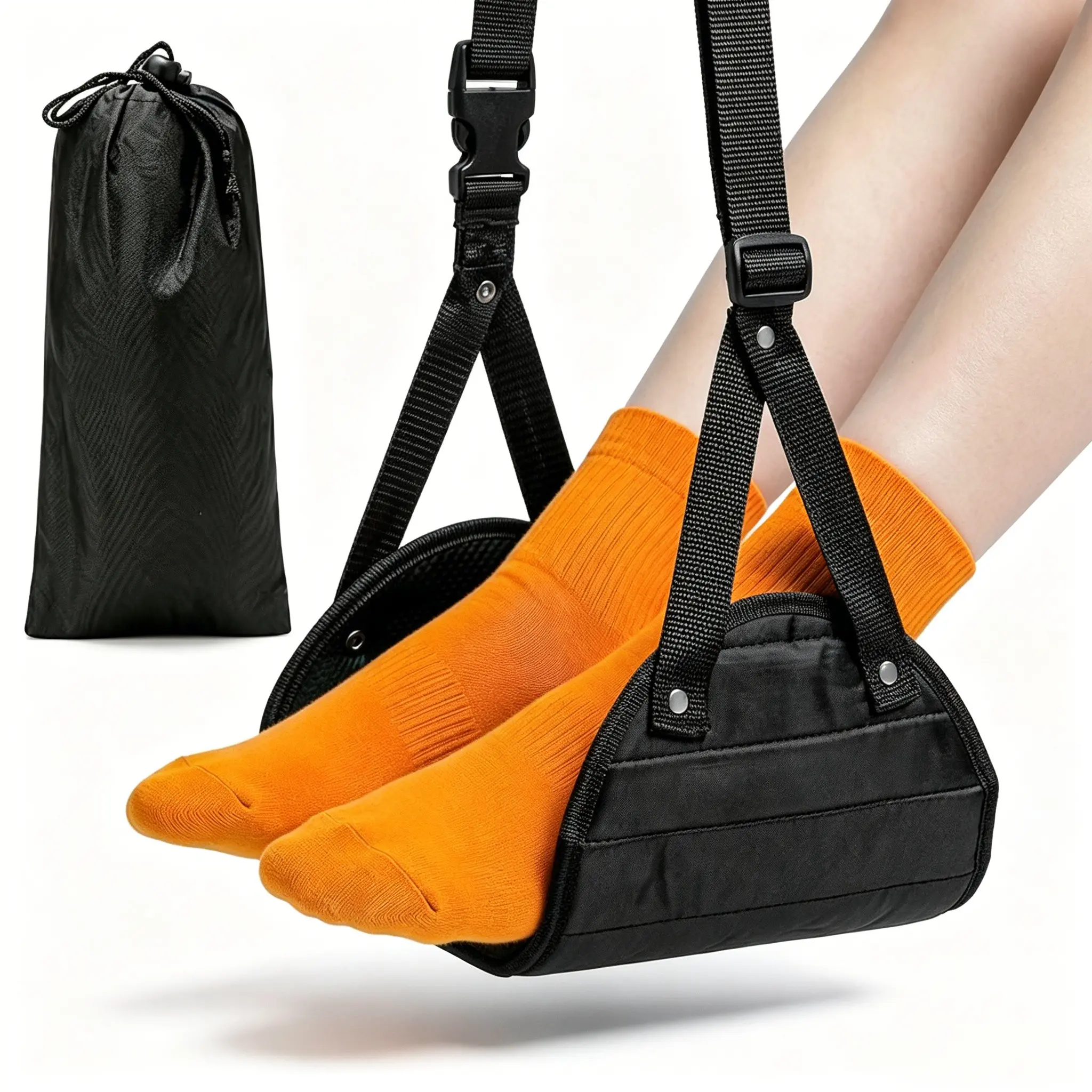 1 PCS Comfortable Travel Footrest Hammock, Portable Foot Rest for Office, Aircraft High-Speed Train, Ideal for Relaxing During Trips