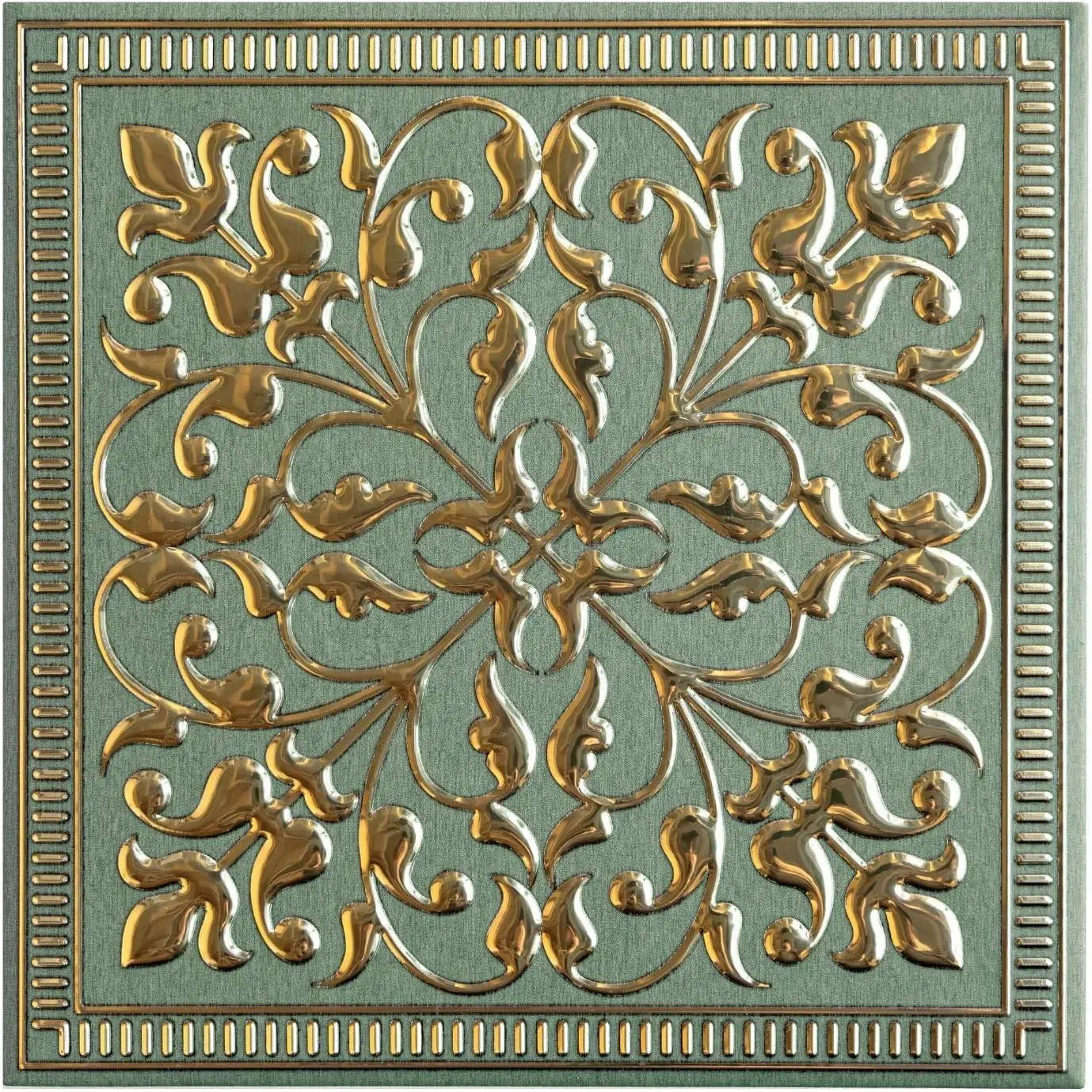 10-Pack Smooth Lightweight Decorative Aluminum Peel and Stick Backsplash Metal Tiles (8in x 8in), Rustic Farmhouse Artwork, Water-Resistant, Renter-Friendly for Kitchen Wall & DIY Projects, Removable