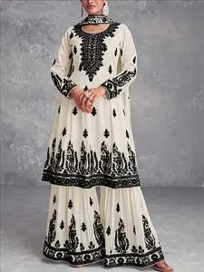 Women's 2-Piece Set, Printed Shirt Top with Wide Leg Pants, Casual Fashion, Comfortable and Stylish, Perfect for Daily Wear