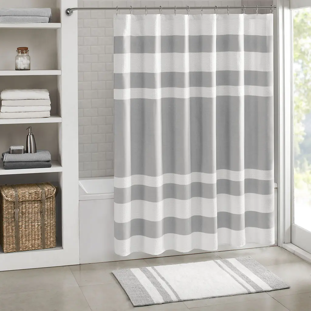 ARCH Grey 54x78 Inch Shower Curtain with 3M Treatment Water Repellent Mildew Resistant Fabric Bathroom Curtain Liner for Standard Tub Shower Stall Bath Decor Privacy Screen, Bathroom Shower Door for Bathtub, Shower Room, Remodel and Home Improvement