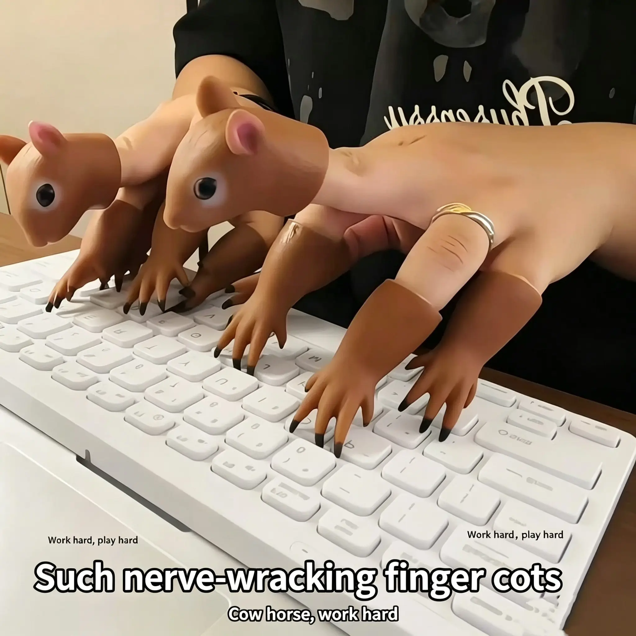 Cute Squirrel Finger Puppet Set, Soft Gel Texture Funny Toy, Parent-Child Interaction Performance Calming Props, Fun Kids Playset