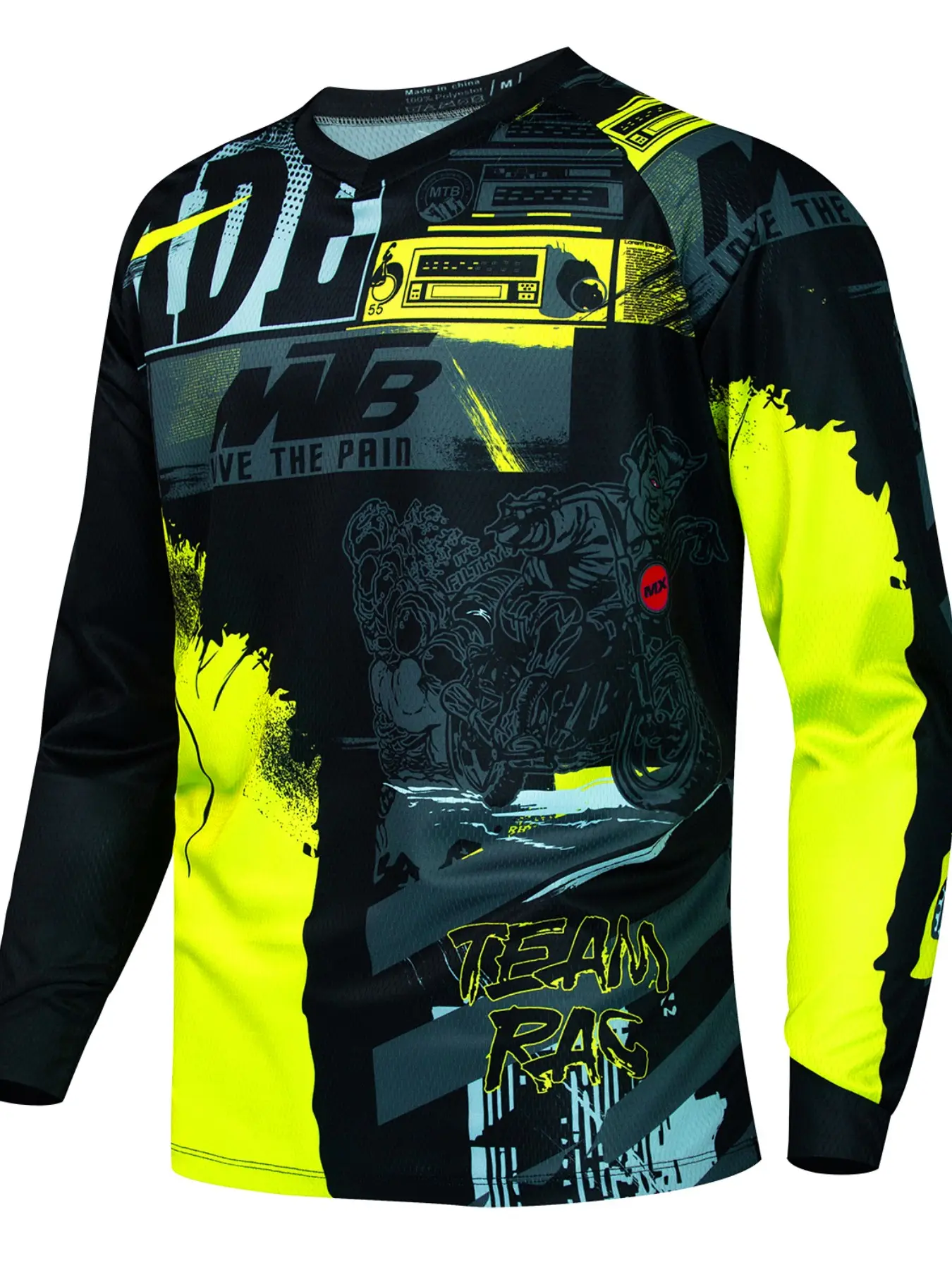 MTB Long Sleeve Cycling T-Shirt Cycling Sports Wear Motochross Mountain Enduro Bike Clothing Moto Downhill T-shirt Men's Bike Jersey Cyclist Jersey Mountain Bike Shirt Offroad Cycling Jerseys