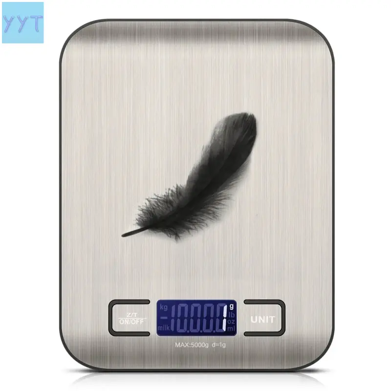 YYT1 Stainless Steel Digital Scale, Precision Digital Food Scale, LCD Display Scale, Digital Weight Scale Baking, Cooking, Ketogenic Diet and Diet Preparation, Digital Weighing Scale, Digital Scale