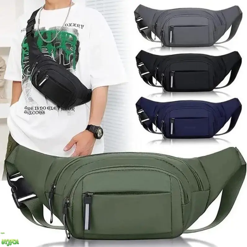 Women's 3-Compartment Oxford Running Fanny Pack - Waterproof Nylon, Adjustable Strap, Quick Release Buckle, Lightweight Multi-Compartment Crossbody for Outdoor Active Lifestyles, Zipper Belt Bag, Athletic, Waterproof Fanny Pack