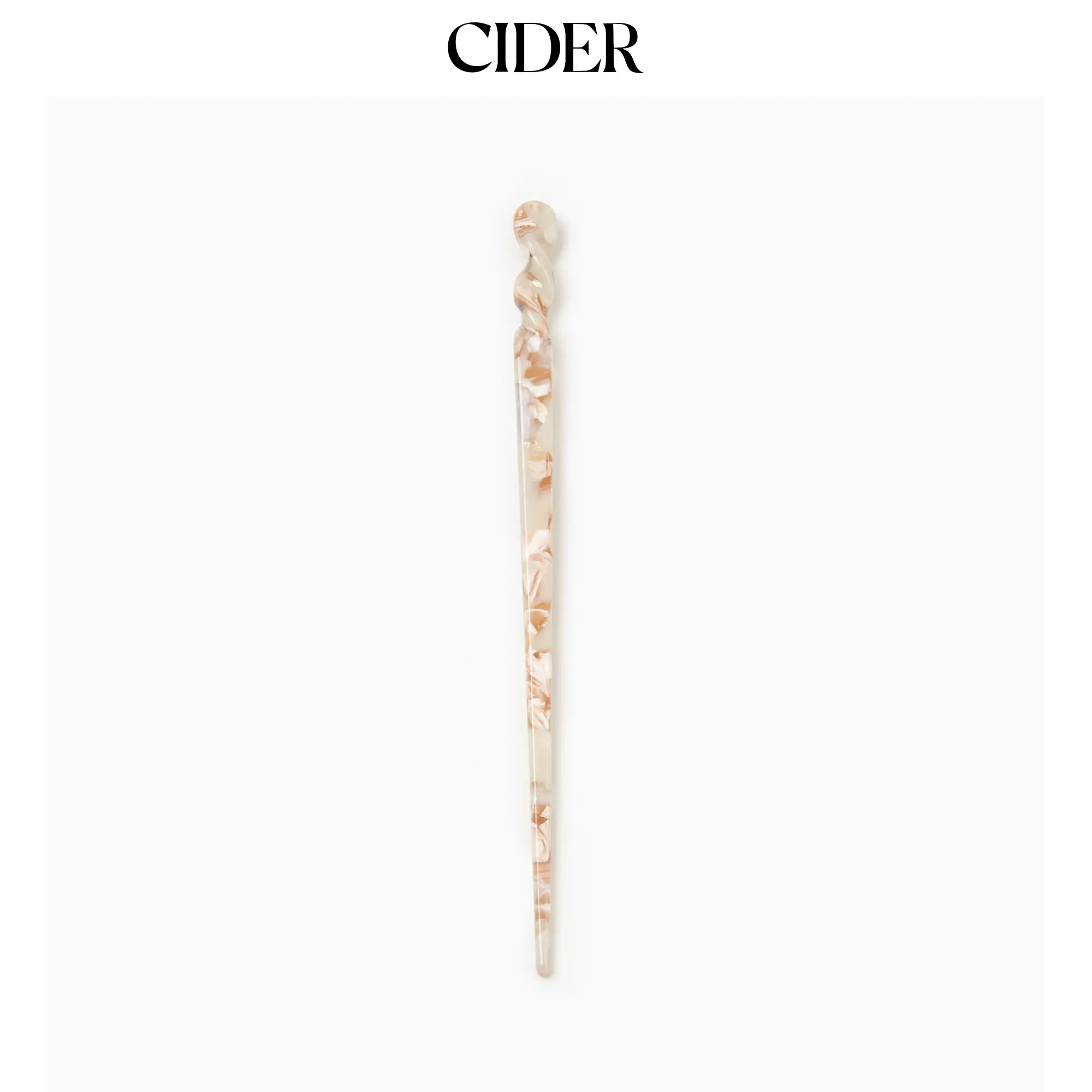 Cider [6 colors, size One Size-One Size] Santorini Beach Vacation Marble Grain Solid Hair Pin