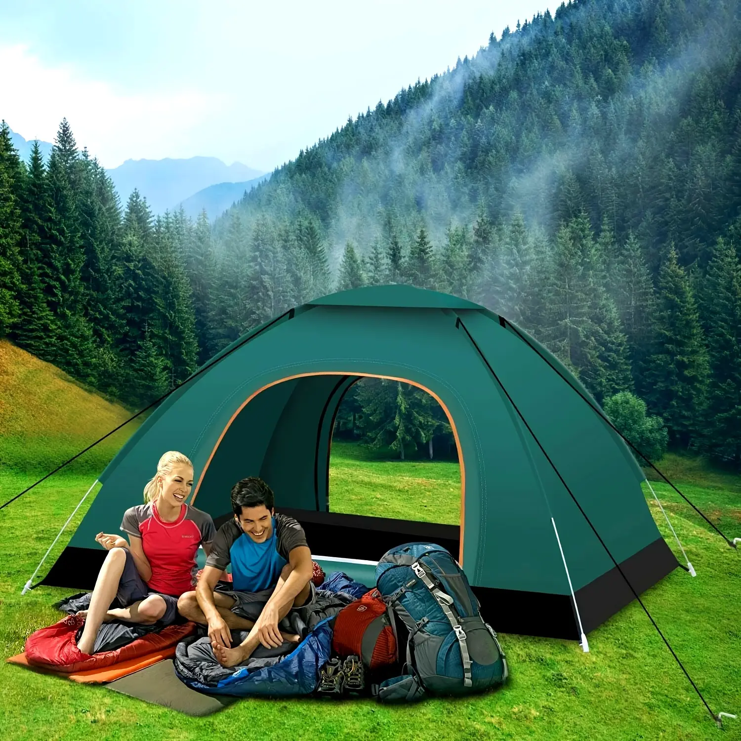 [Camping Tent] 2-3 Person Automatic Camping Tent Hiking Instant Canopy Pop Up Tents
