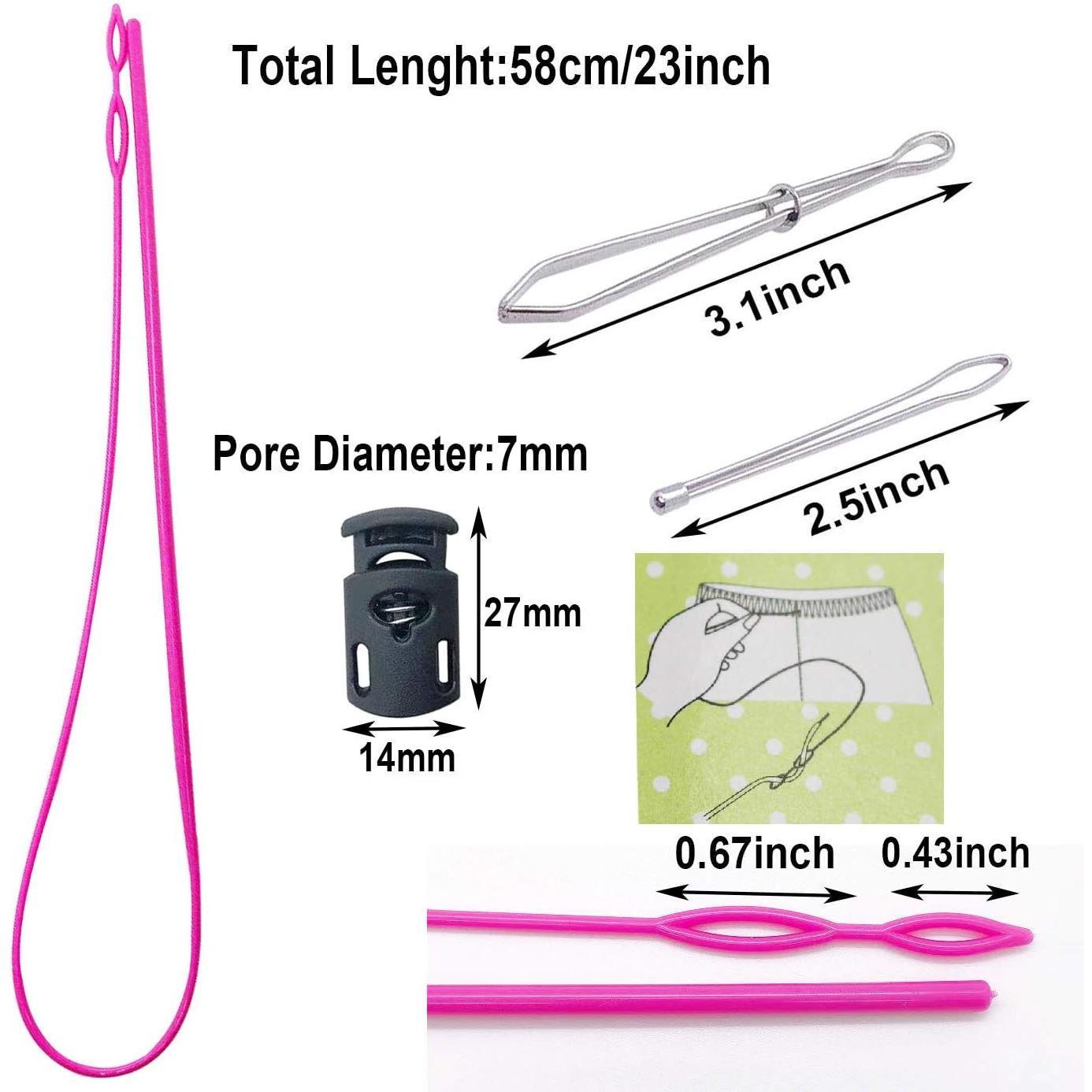 3 count Spring Drawstring Threader Tool-Rope Threader Clip for Drawstring Replacement for Hoodies,Pants (3)