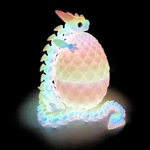 3D Printed Dragon Eggs with Dragon Inside, Mystery Crystal Dragon Easter Egg Fillers Toys, Articulated Fidget Animals, Surprise Gift, Easter Basket Stuffersfidget toys