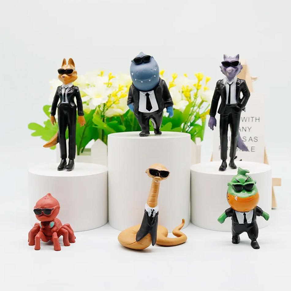 Hot 6Pcs/Set The Bad Guys 2 Action Figures, Anime Model Toys, Cake Topper Decorations, Collectible Figurines for Kids & Adults