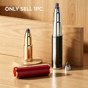 Mini Pen-Style 2-In-1 Electric Trimmer, Unisex, Interchangeable Dual Heads, Touch Sensor, LED Light, 3D Safety Blade, Portable Beauty Tool