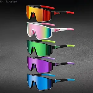 Polarized UV400 Sport Sunglasses 5-Pack, Unisex Oversized One-Piece Design, Windproof & Anti-Glare, Perfect for Cycling, Fishing, Motorcycle Riding & Outdoor Activities