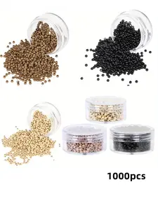1000pcs Nano Copper Hair Rings, 2.5x1.5x2mm Unisex Hair Extension Tool, Hair Clips and Accessories, Hair Extensions for Women