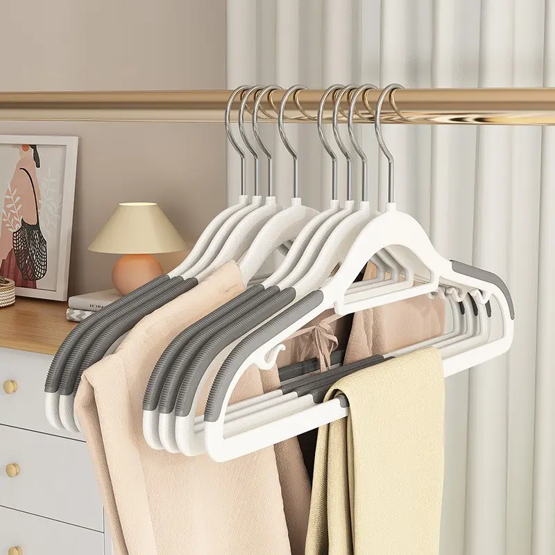 12-Pack Invisible Shoulder Guard Hangers, Thick Anti-Slip Home Clothes Racks, Dual-Use Closet Drying Hangers, No Pilling, Non-Distorted