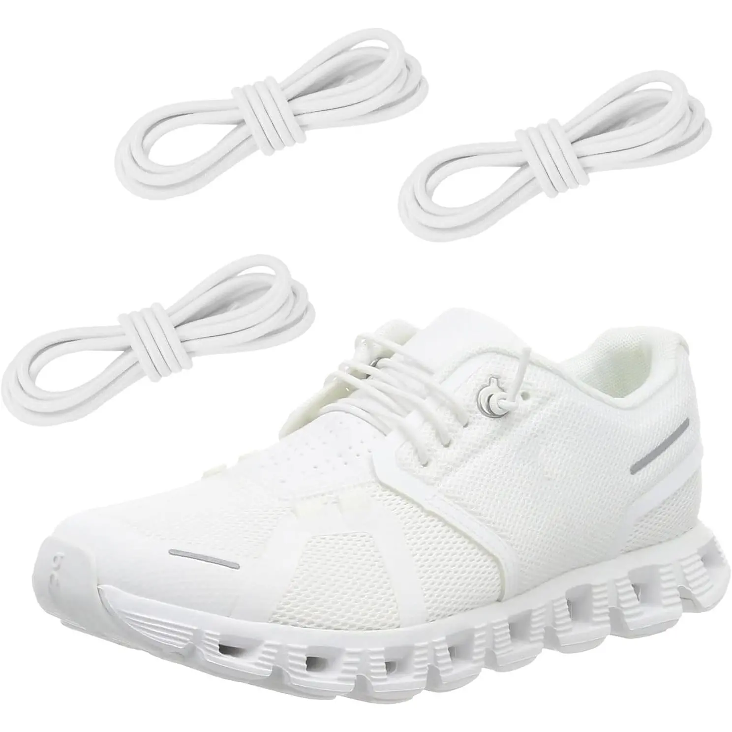 3 Pairs Elastic Shoelaces  for  Cloud Running Shoes,Stretch Oval Shoe Strings for Sneaker