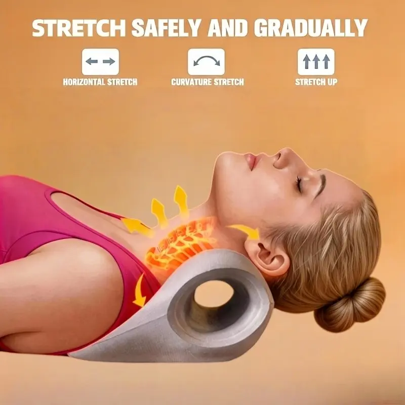 Upgrade Cervical Massage Pillow, Home Use Neck Relief, Acupressure Neck Pillow, Multi-Functional Neck Support, Comfortable and Effective, Neck Rest Cushion