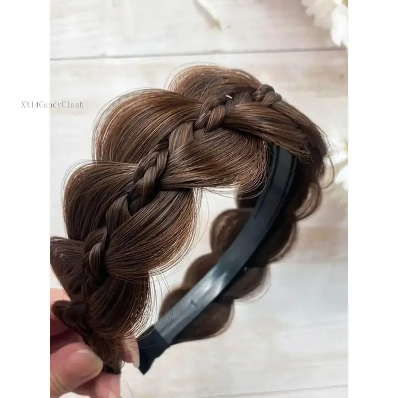Women's Fashion Rayon Braided Headband - Elegant, Chic All-Match Hair Accessory for Hairstyle Decor (Festive & Party Supplies)XX14CandyClash