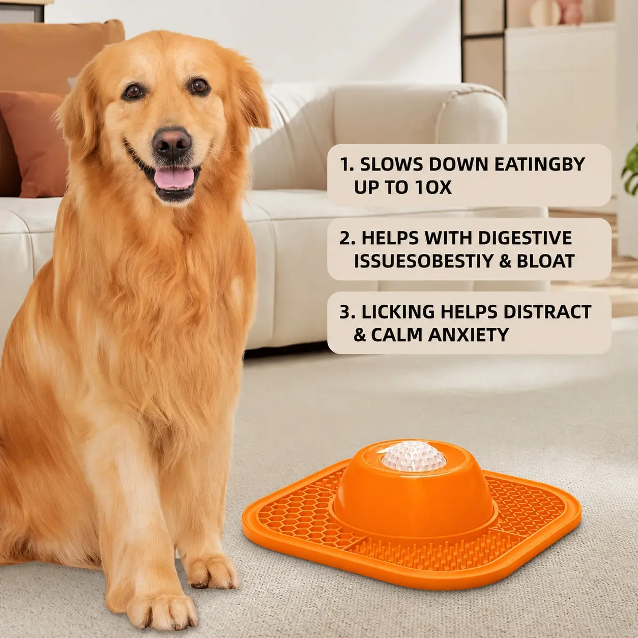 Dog Slow Feeding Bowl Slow Feeder for Liquid Snacks, Non-Slip Ball Shape, Yogurt Licking Toy, Suitable for All Sizes, Pet Supplies, Dog Accessories