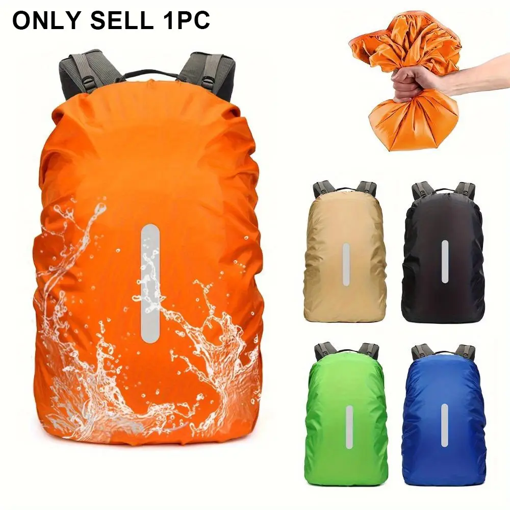 High-Visibility Rain Cover for Large Backpacks, 30-40L Heavy-Duty Duffel Bag Protector - Dustproof/Anti-Theft for Cycling, Hiking, Camping & Outdoor Activities, Waterproof Covers