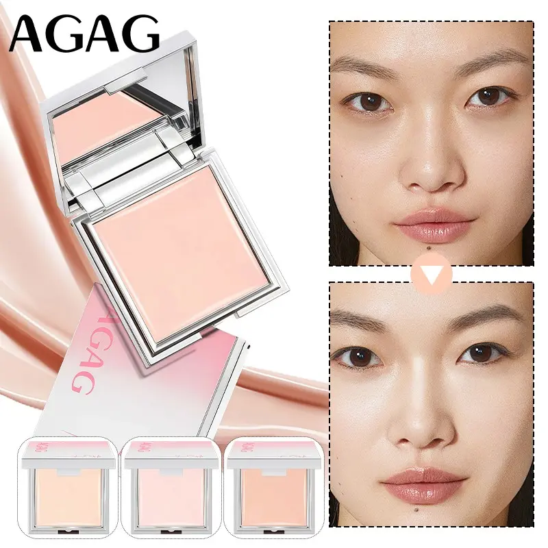 AGAG Pink Gradient Square Concealer: Moisturizing and non-cakey, brightens dark circles and acne scars, waterproof base makeup. Perfect for Valentine's Day, spring break, Songkran, Halloween, and Christmas gifts, and provides flawless everyday makeup.