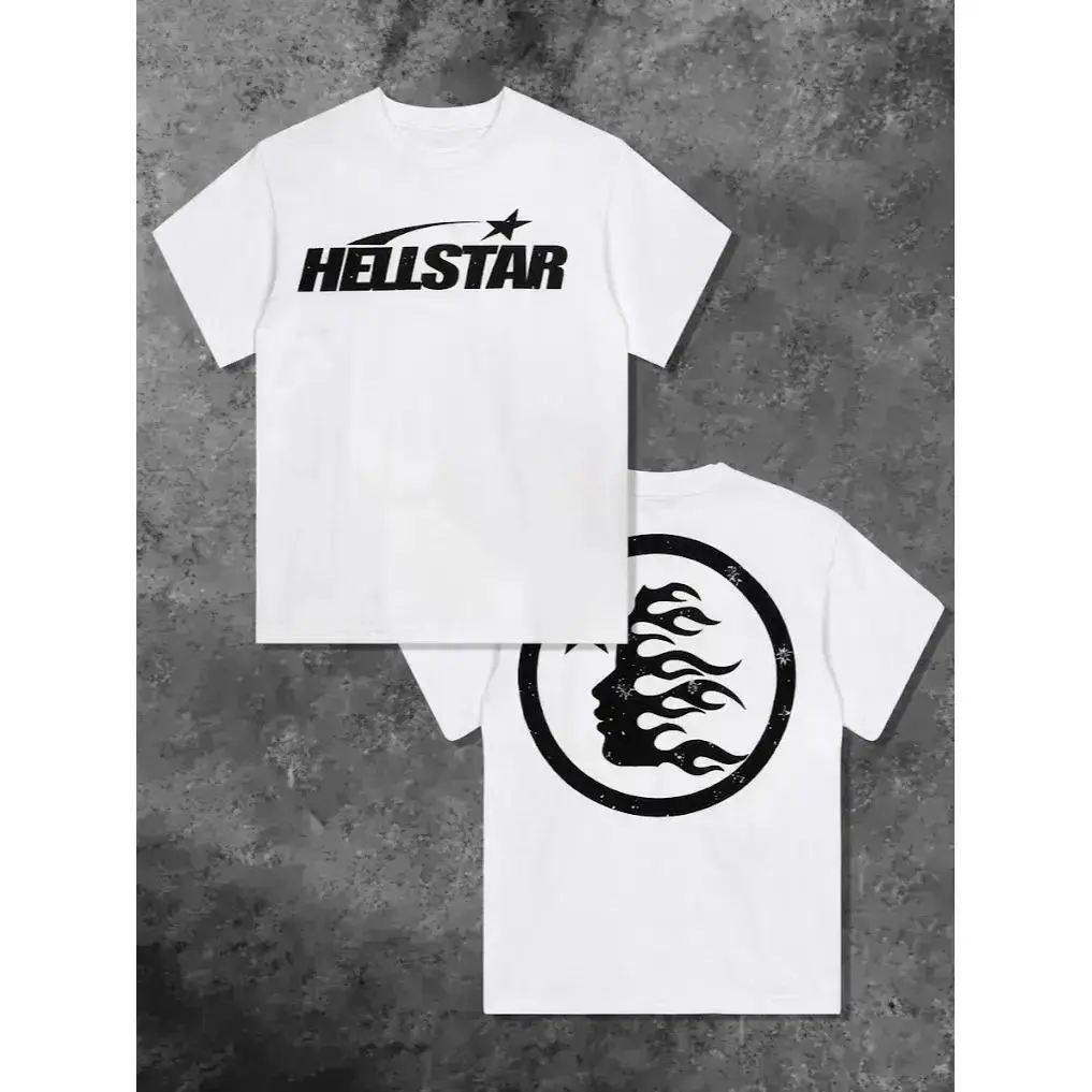 Men's Edgy Flame Graphic Short-Sleeve Round Neck T-Shirt - Menswear Casual Fit Cargo-Inspired Urban Streetwear Top