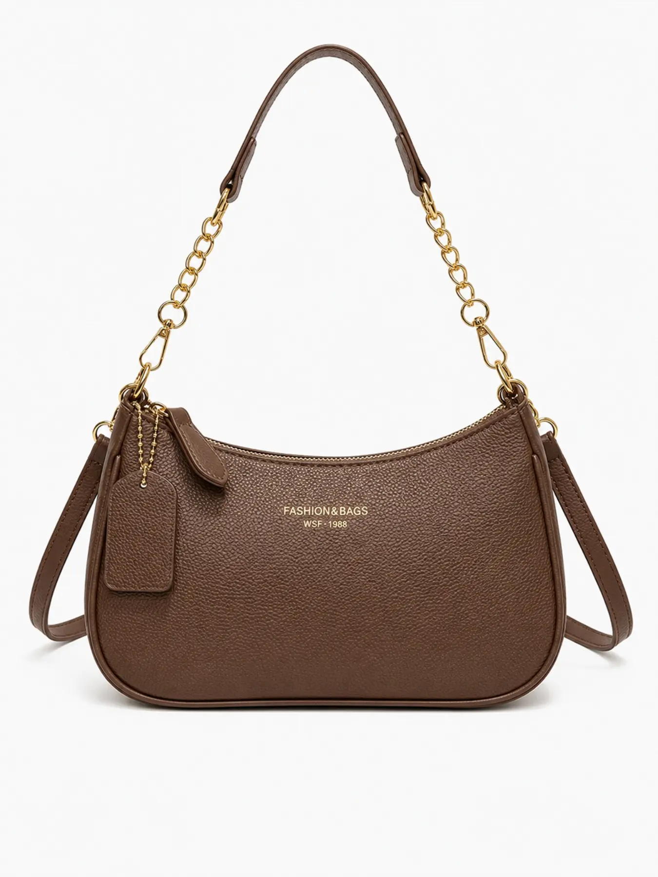1pc Solid Color PU Leather Fashion Underarm Bag, Crossbody For Work.  Large Capacity Shoulder Bag, Business Commuter Messenger Bag, Fashionable Bag