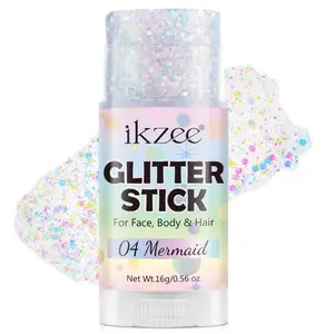 Ikzee Glitter Stick Set, Full Body Glitter Gel for Face, Lips, Eyes, Hair, Perfect for Concerts, Music Festivals, Halloween, Christmas Parties