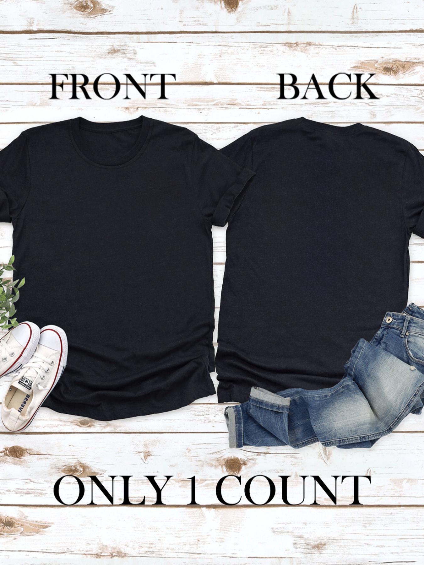 Women's Skull & Letter Graphic Round Neck Tee, Casual Fashion Drop Shoulder Half Sleeve T-Shirt, Tops for Daily Wear, Ladies Clothes for All Seasons