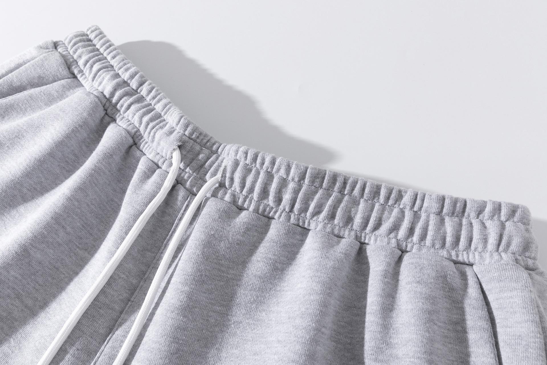 300G Loopback Cotton Shorts - Blank Solid Color Casual Unisex Summer Shorts, Quarter & 5-Inch Lengths, Loose Fit Sweat Shorts