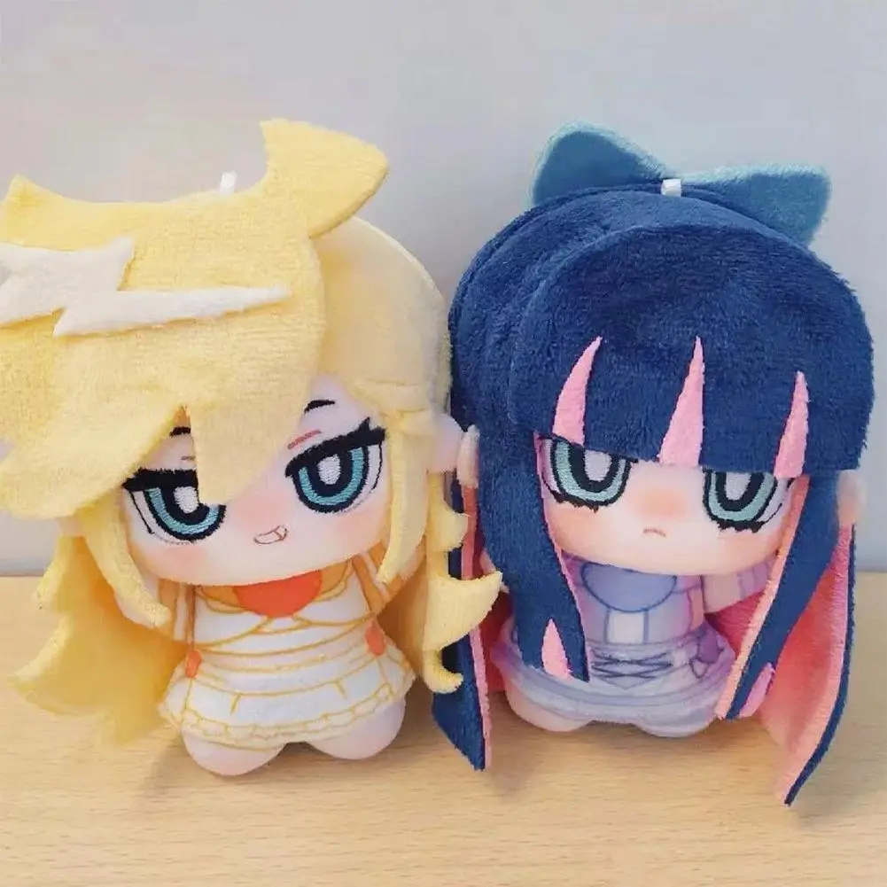 10cm Unisex Japanese Anime Panty & Stocking Garterbelt Cute Plush Keychain Toy, Felt Stuffed Doll Figure - Halloween Gift for Fans, DIY Hobby Decoration (Toys for Felt Crafts Enthusiasts), Keychains