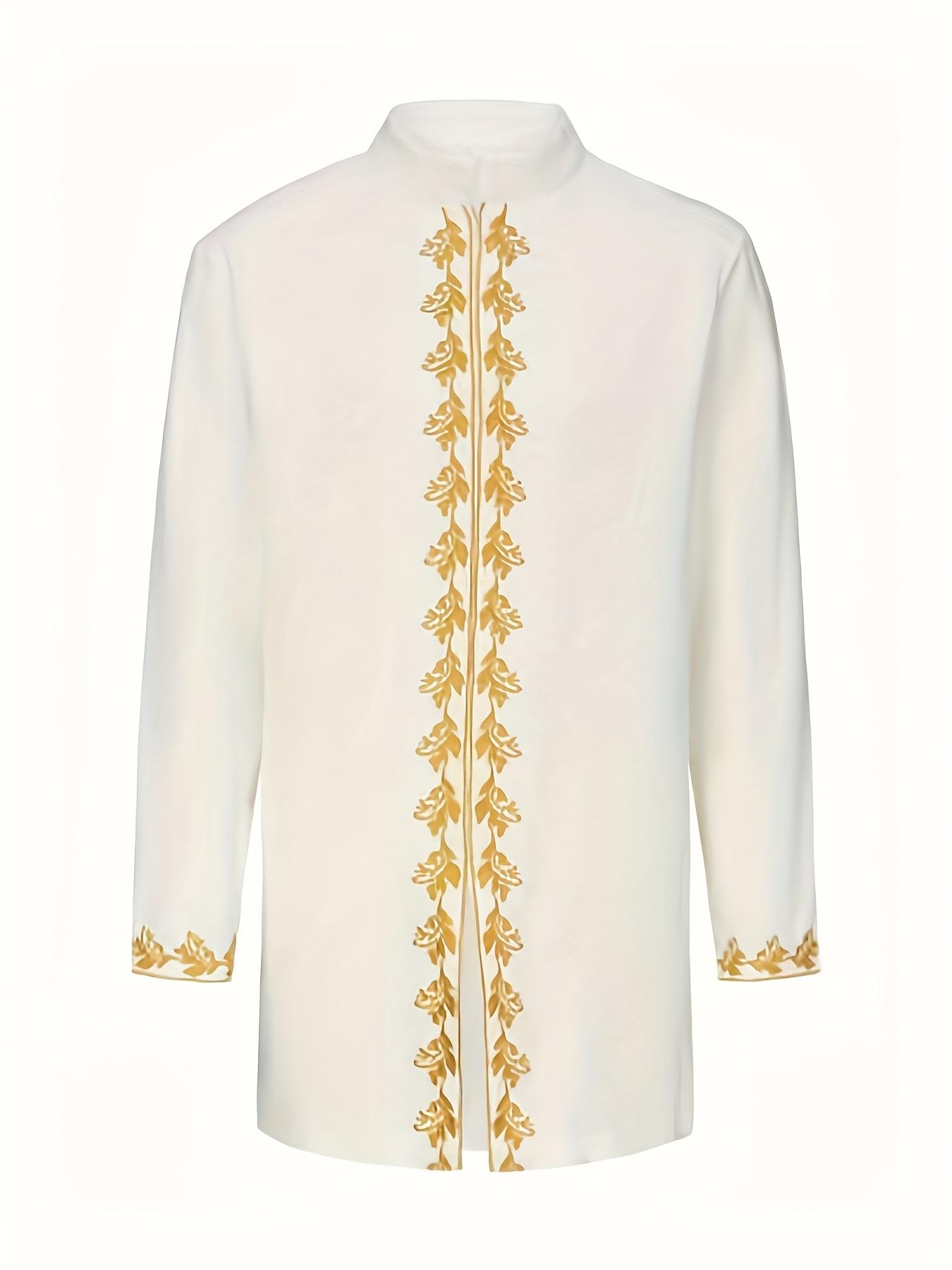 Men's Traditional Clothing Men's Set Two-Piece Set Long Sleeve Embroidery Luxury Set Men's Casual Holiday Clothing