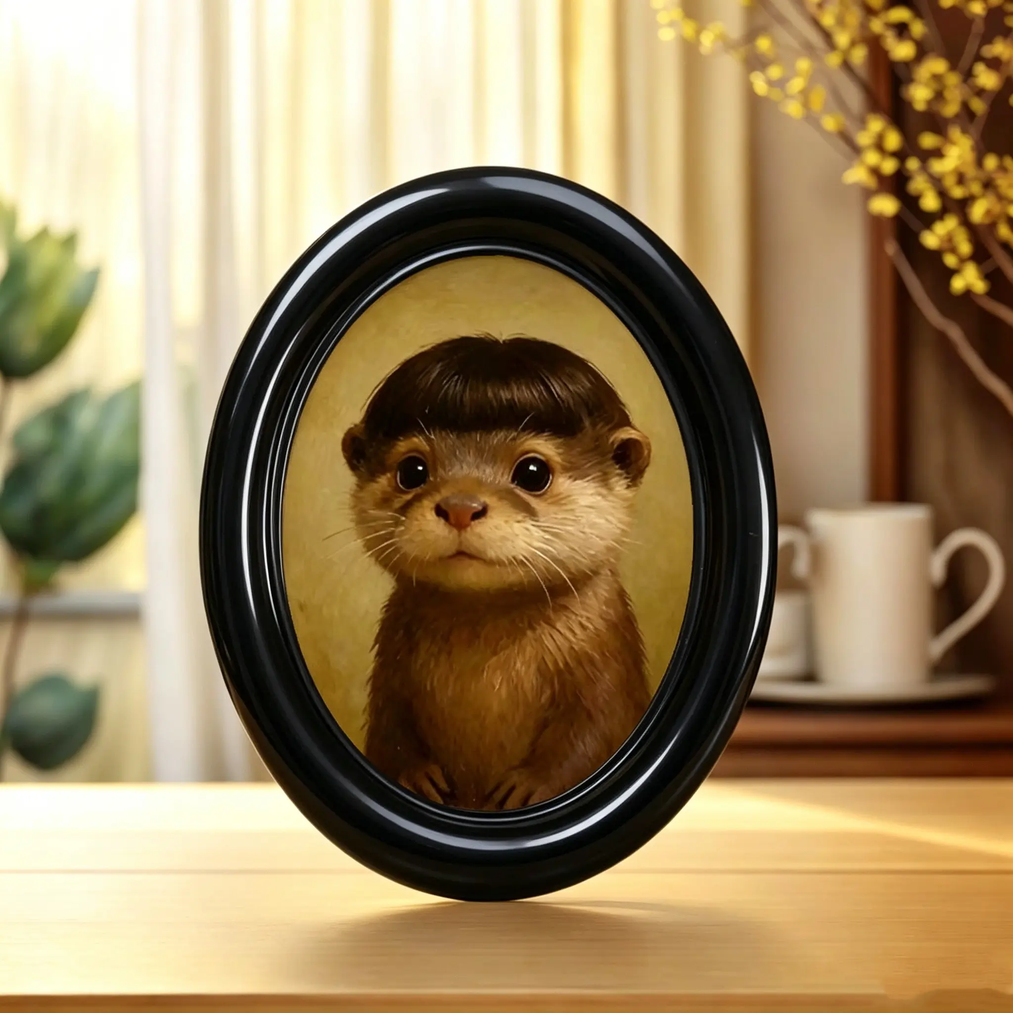 Vintage Art Style Cute Sea Otter Pattern Ocean Inspired Design Home Decor, Halloween Christmas Thanksgiving Wall Decoration, Decorative Wall Art, Hanging Wall Art, Perfect for Room and Office