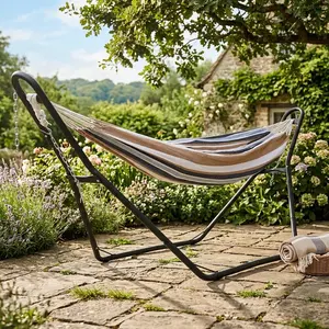 Heavy-Duty Steel C-Stand for Hanging Egg Chair or Hammock – Collapsible, Portable, 330 lbs Capacity, 360° Rotation, Weather-Resistant, Indoor/Outdoor Use