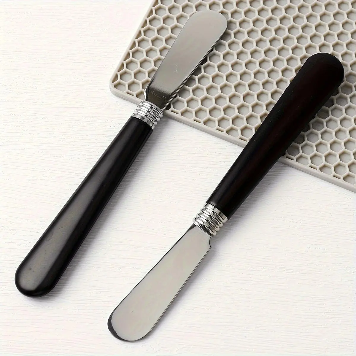 1pc 1-Piece Flat Blade 430 Stainless Steel Butter Slicer - Home Kitchen Cutlery, Cheese Cream Bread Spreader Spoon, Jam Spreader Spoon for Household, Western Restaurant Use