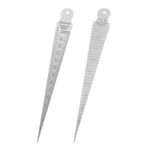 1-15mm Stainless Steel Double Sided Welding Taper Gauge Measuring Instrument Feeler Gauge Depth Gauge Aperture Ruler Inch&Metric Measuring Tool