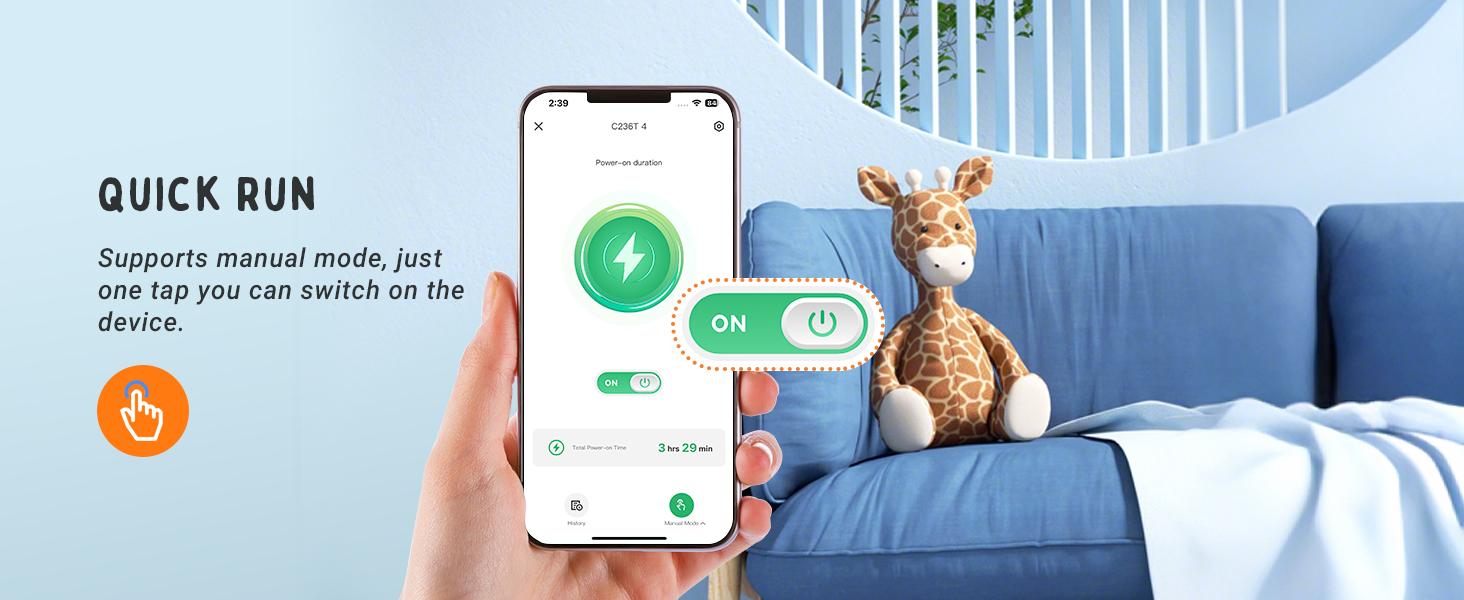 Plug in Thermostat WiFi 1800W 15A Heating Cooling Timer Countdown Mode