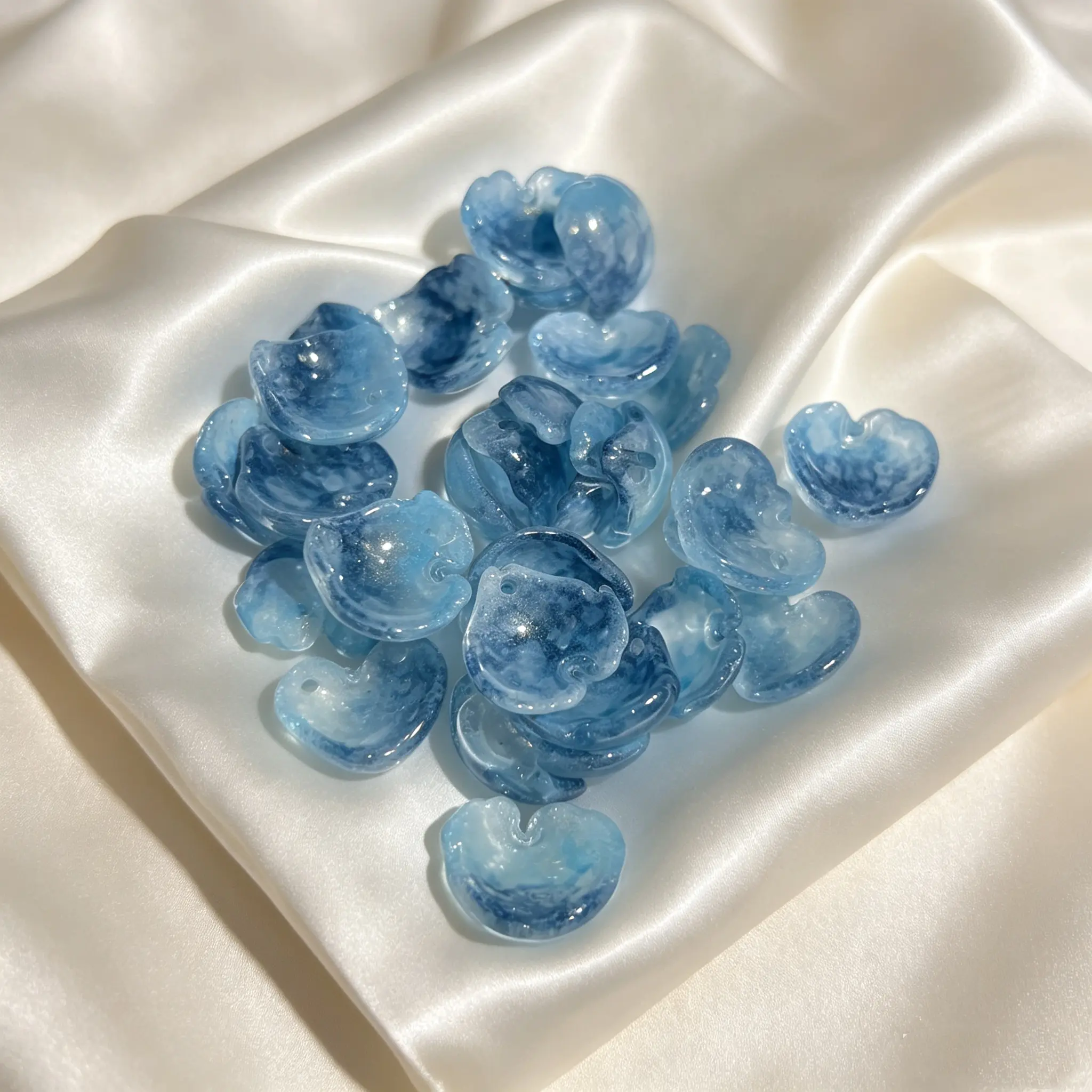 glass peony petals