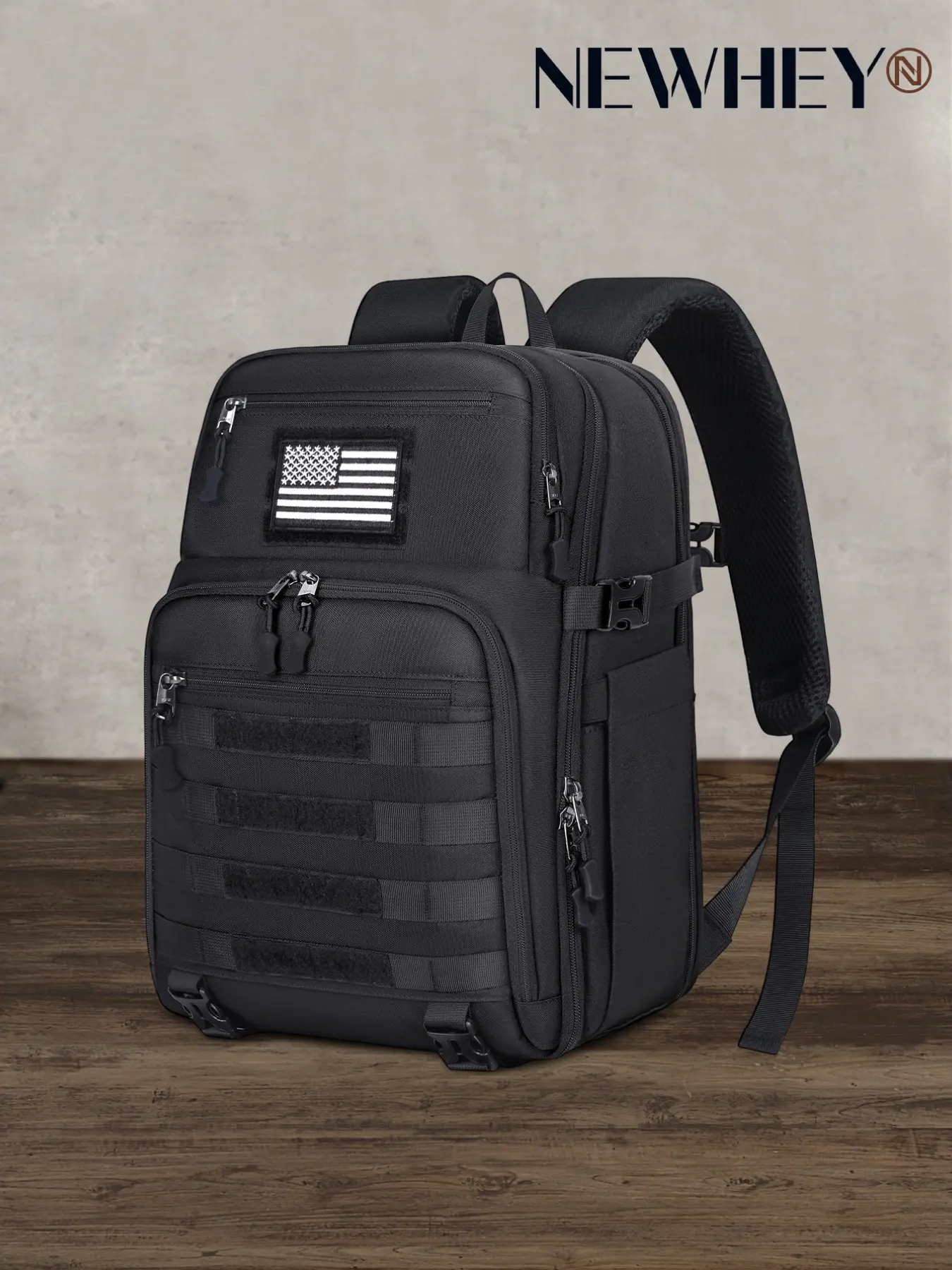Tactical Camera Backpack for Photographers, 15.6 Inch Laptop Bag, Waterproof Military Photography Case, Tripod Holder, Small Pouch, Adjustable