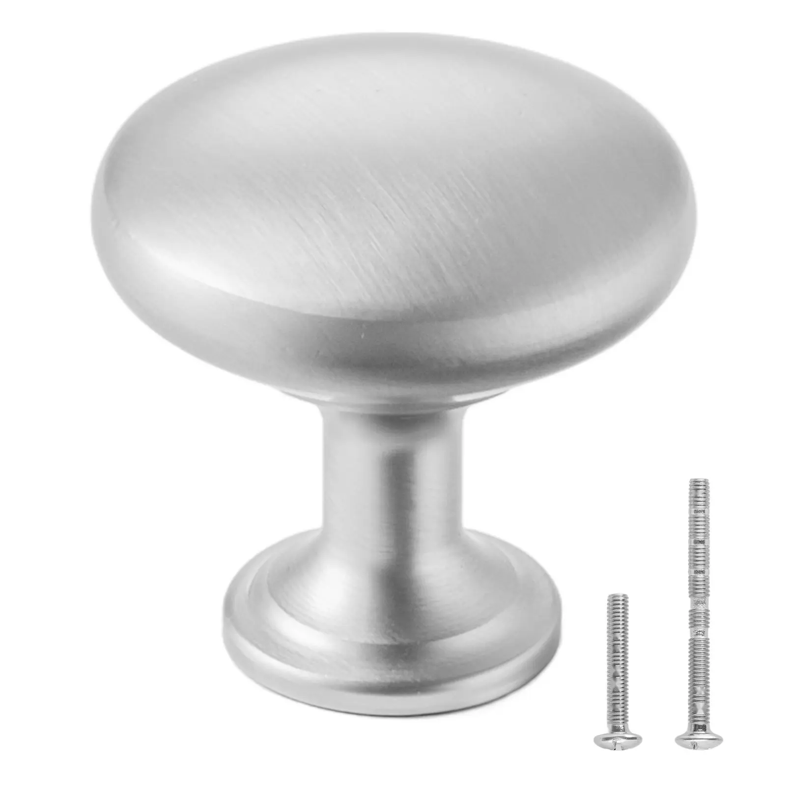 Cabinet Knobs And Drawer Pulls Set, Mushroom Shaped Knobs, 25 Pack, 1.1 Inch Diameter, Zinc Alloy Construction, Satin Finish, Easy Install, Suitable For Kitchen Cabinets, Dressers, Desks, Closets, And Furniture, Durable Hardware