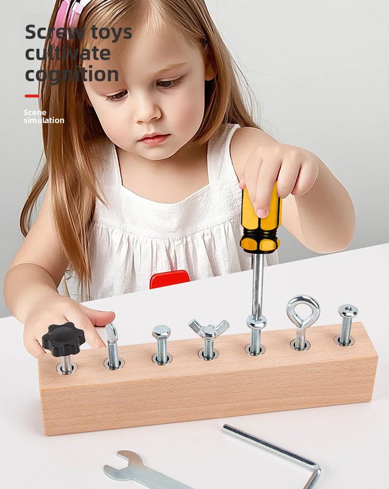 Montessori Screw Tightening Assembly Toy for Kindergarten Children Aged 3-6: An Early Educational Assembly and Disassembly Tool for Kids.