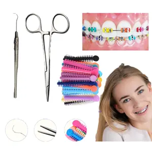 DIY Dental Braces Color Changing Kit, At Home Orthodontic Ligature Ties Replacement Kit, Change Braces Color Yourself in Minutes, Orthodontic Ties Changing Kit, Ligas para Brackets Ortodoncia