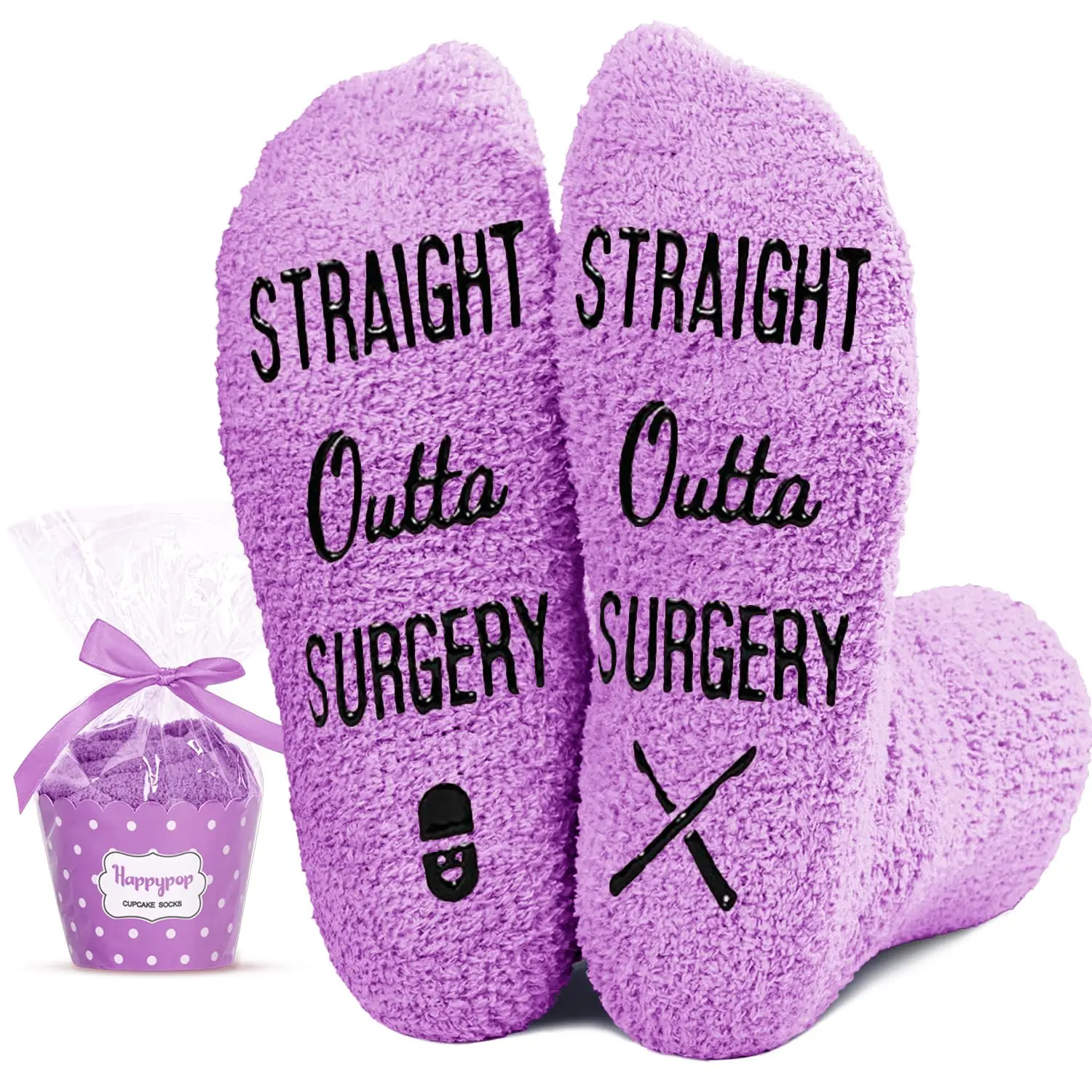 HAPPYPOP Surgery Recovery Socks Healing Socks, Get Well Soon Gifts For Women After Surgery Recovery Gifts For Women