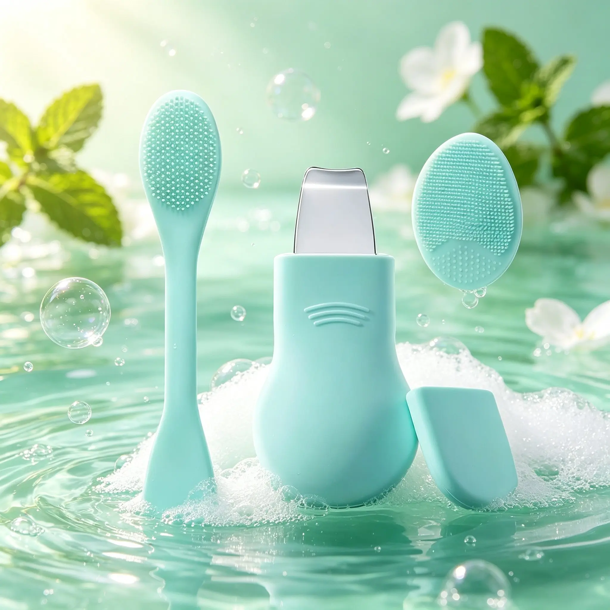 Facial Skincare Tool Set: Silicone Exfoliating Brush, Deep-Cleansing Facial Scraper, Blackhead and Pore Cleansing Tool, Facial Pore Cleaning, Suitable for Men and Women, Facial Cleansing Tools