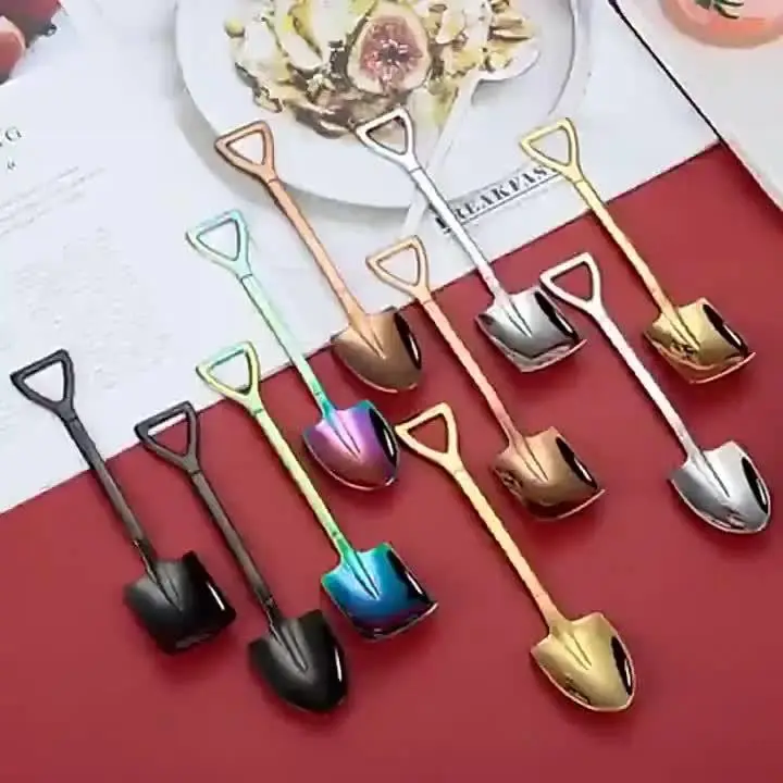 10PCS Premium Stainless Steel Cutlery Spoons, Sleek Smooth Surface Hygienic Tableware, Sturdy Durable Mini Spoons Ideal For Dessert Coffee Stirring Daily Home Dining And Multi-Scenario Kitchen Serving Use